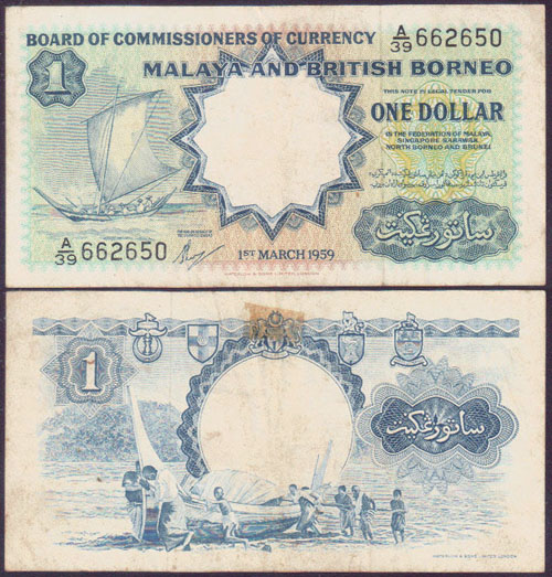 1959 Malaya & British Borneo $1 (Waterlow & Sons Ltd) L002098